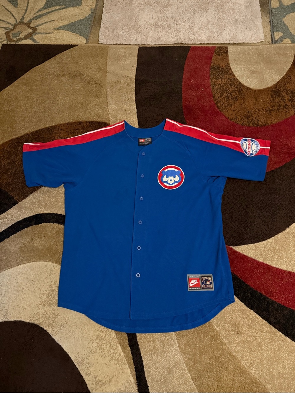 Chicago Cubs vintage rare old logo Sandberg baseball jersey size L